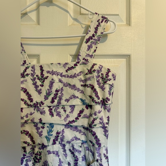 MAX MARA Zolder Floral Print Dress in Purple and White 2 4 - Picture 7 of 10